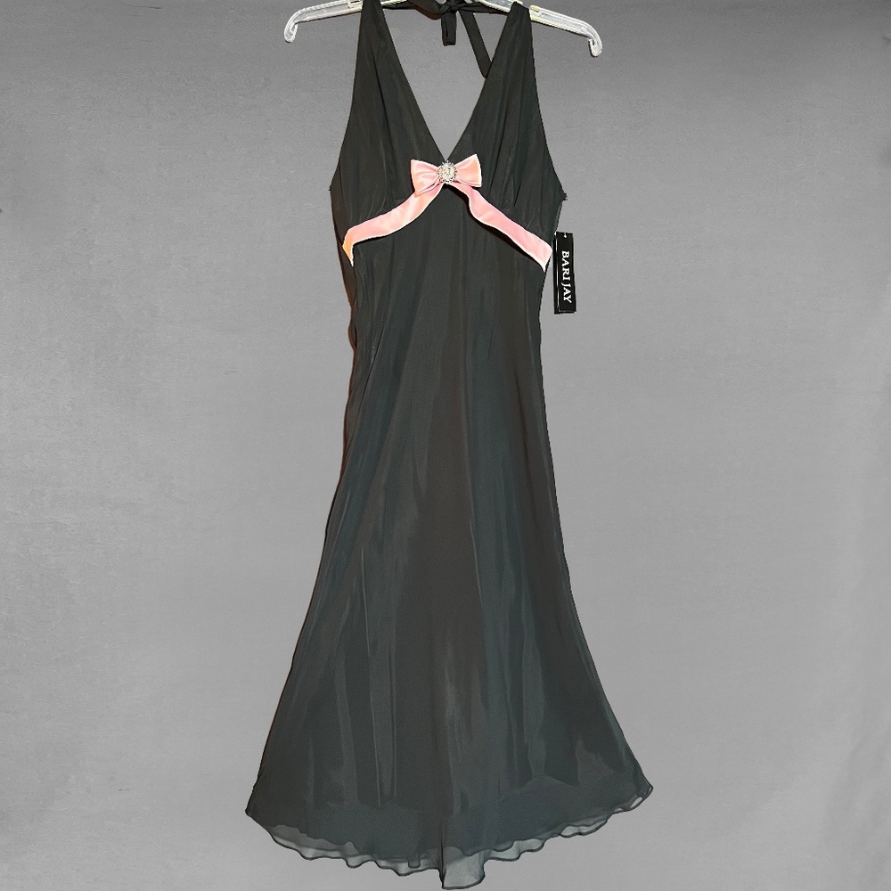 Black Halter Maxi Dress - Picture 1 of 10